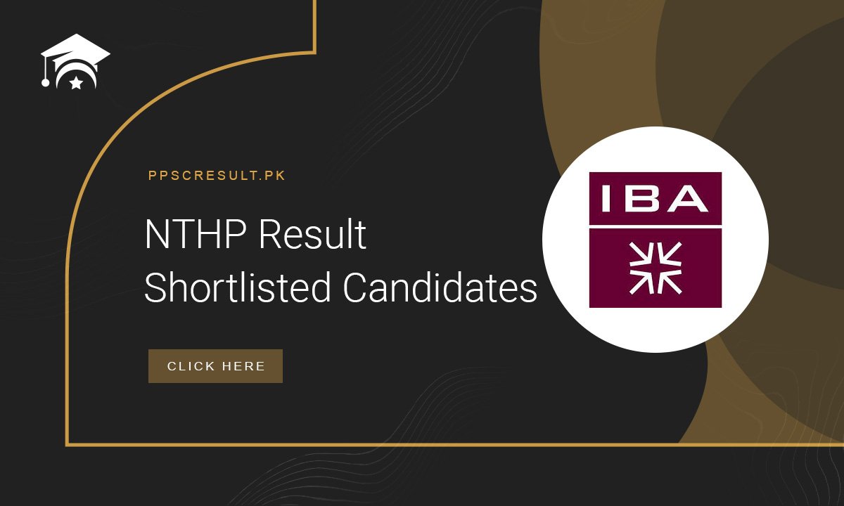 NTHP Result Shortlisted Candidates