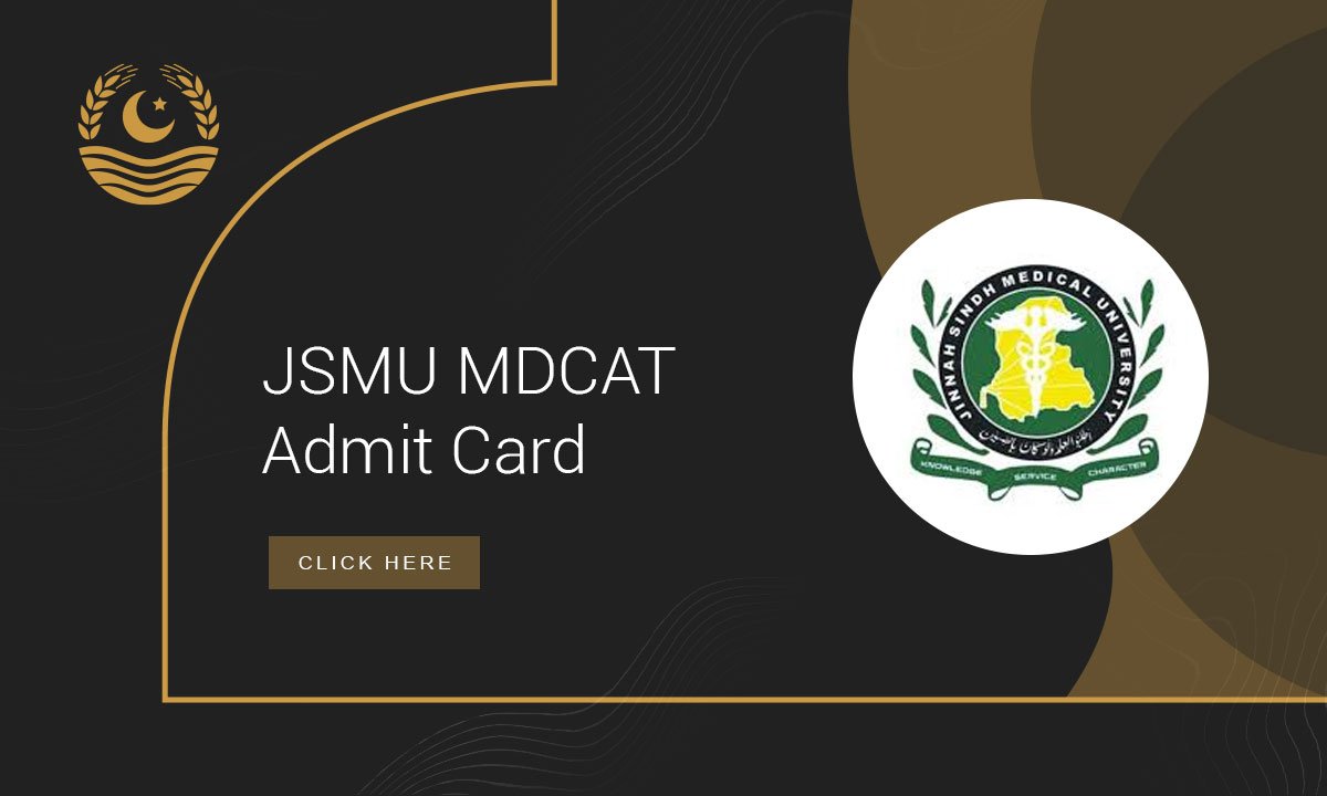 JSMU MDCAT Admit Card