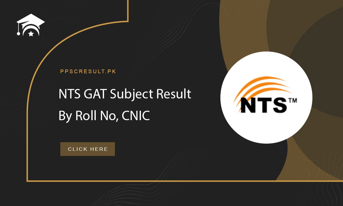 NTS GAT Subject Result
