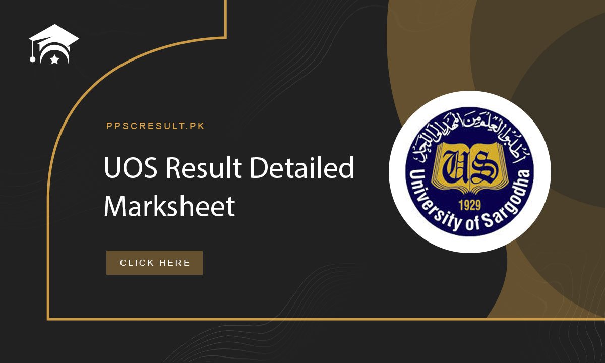 UOS Result Detailed Marksheet
