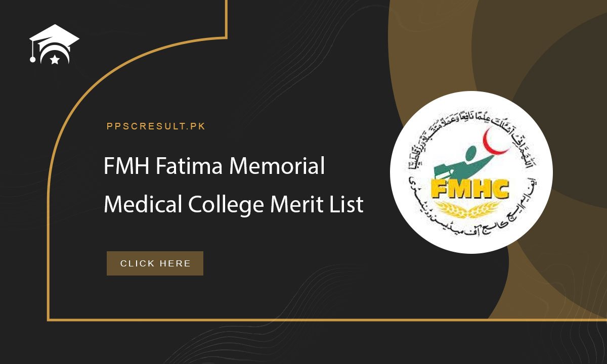 FMH Fatima Memorial Medical College Merit List
