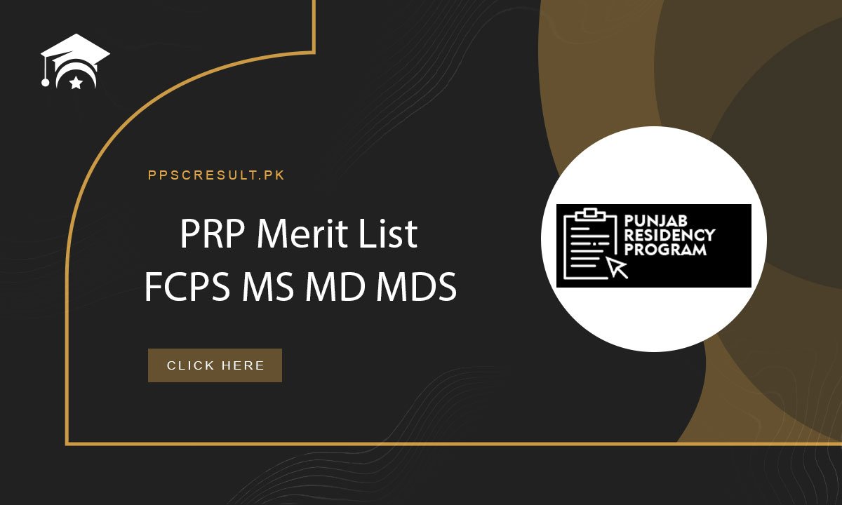 PRP Merit List