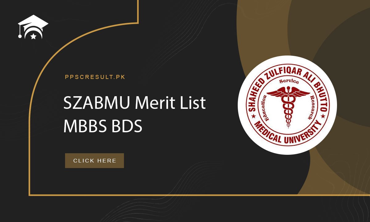 SZABMU Merit List