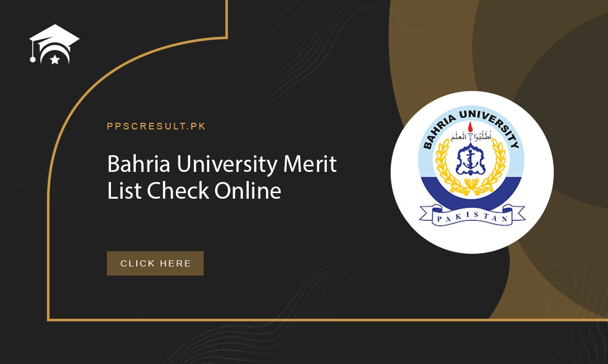Bahria University Merit List