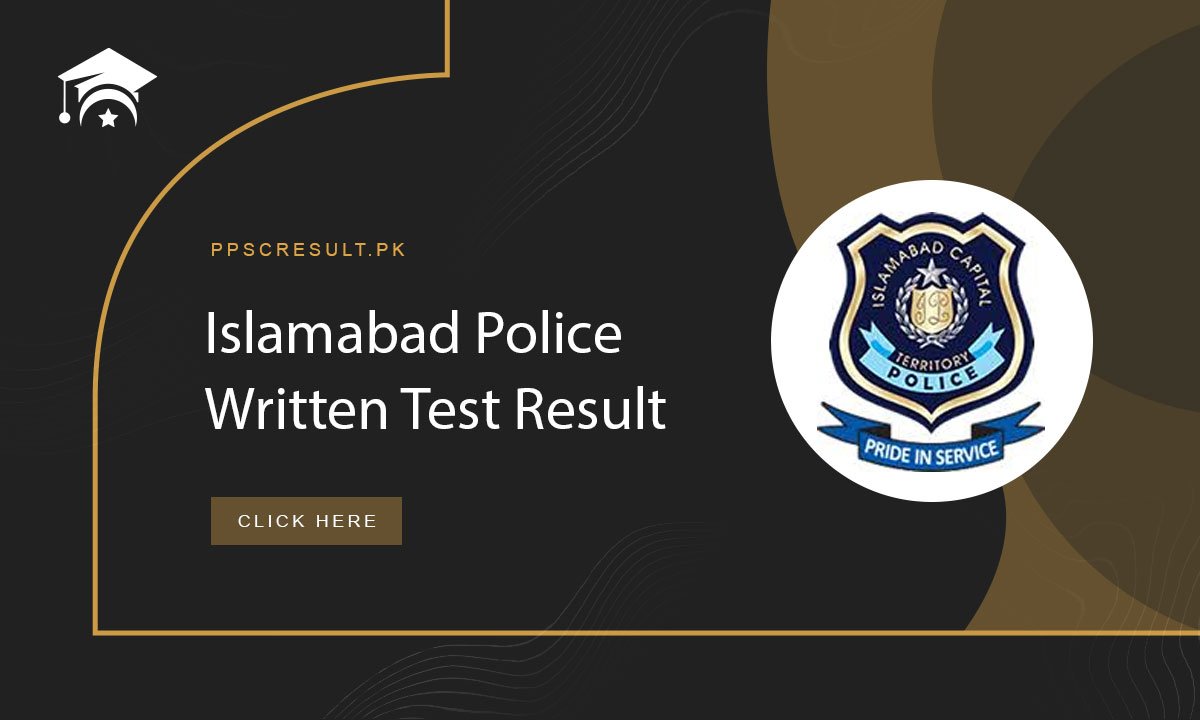 Islamabad Police Written Test Result